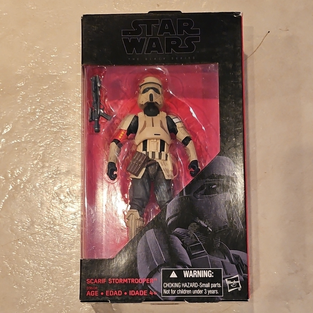 Star Wars Black Series Scarif Trooper Figure with Black and Tan Armor
